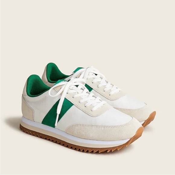 JCREW colorblock trainers in mountain white kelly - Picture 1 of 7